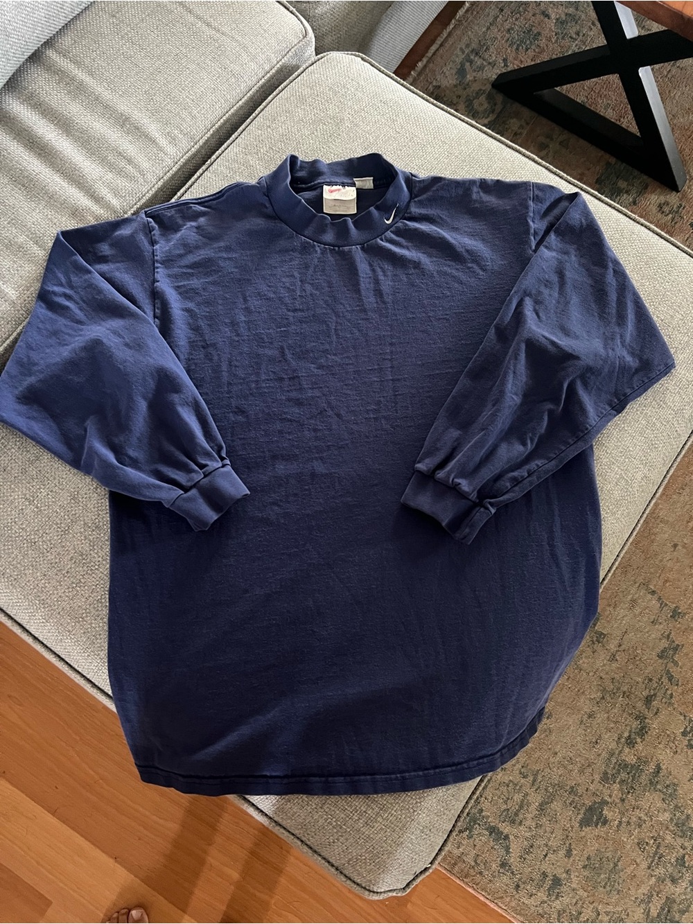 Vintage Royal Blue Nike Crew Long Sleeve  Shirt